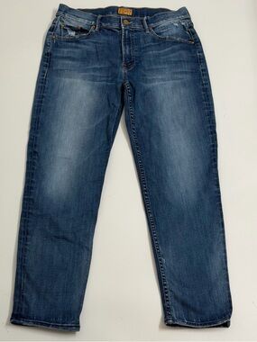 MOTHER The Dropout Jeans 27 Tequila Truth Mid Rise Slim Straight Distressed